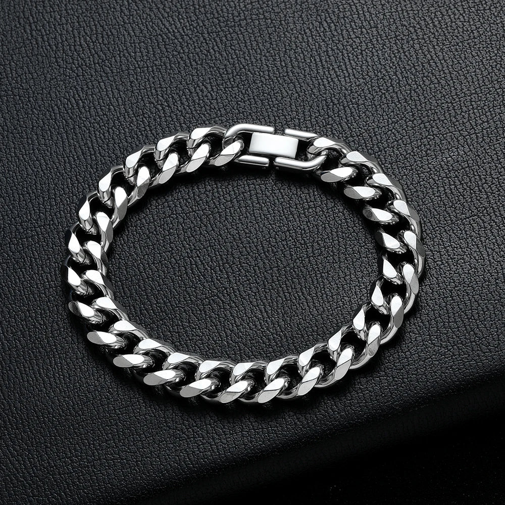 Levoire | Bracelet Cuban En Acier Argent