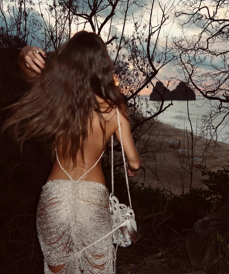 Levoire | Robe Fleur Dos Nu Sans Manches