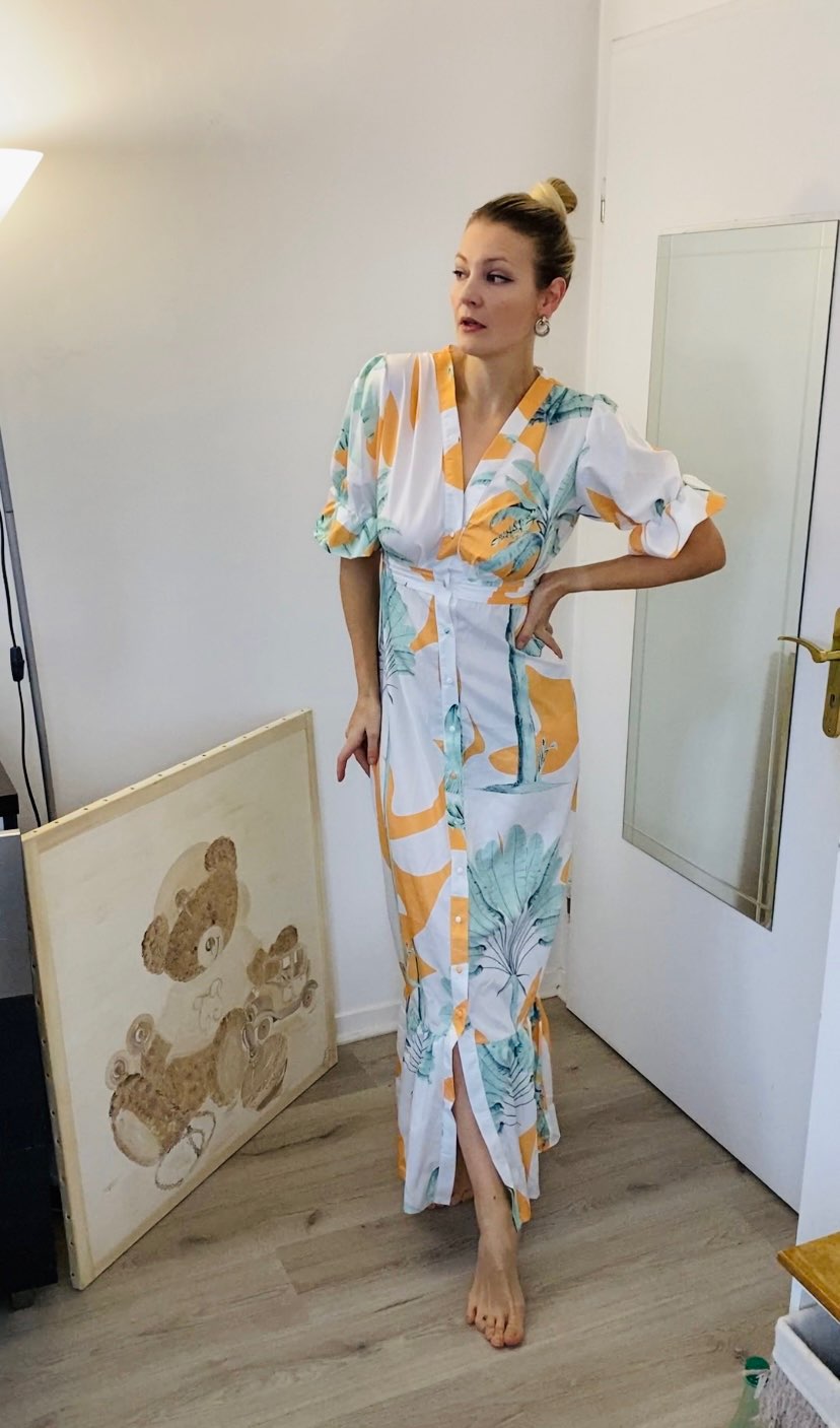 Levoire | Imprimé Court Puffermansjett Maxi Robe