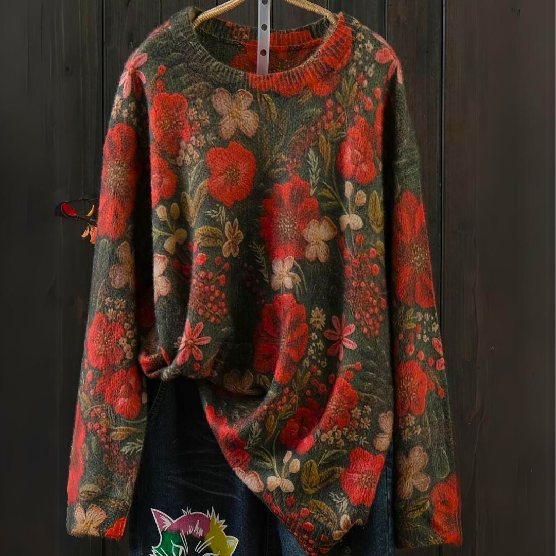 Levoire | Pull Fleuri Pour Femmes Coloré Taille unique
