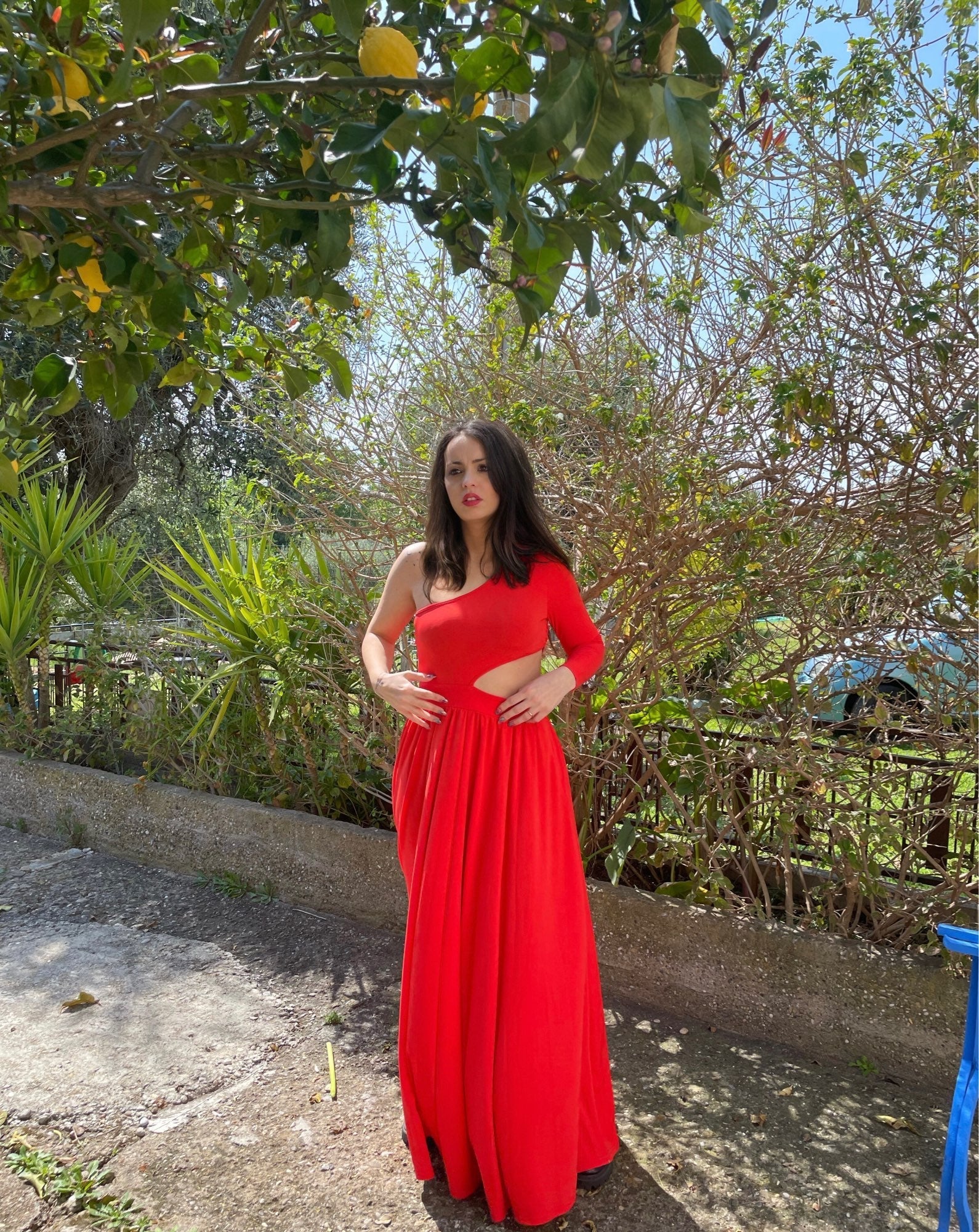 Levoire | Robe À Une Épaule À Manches Longues Avec Motif Découpé