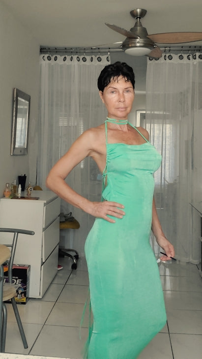 Levoire | Décolleté Dos Nu Dos Drapée Robe Maxi