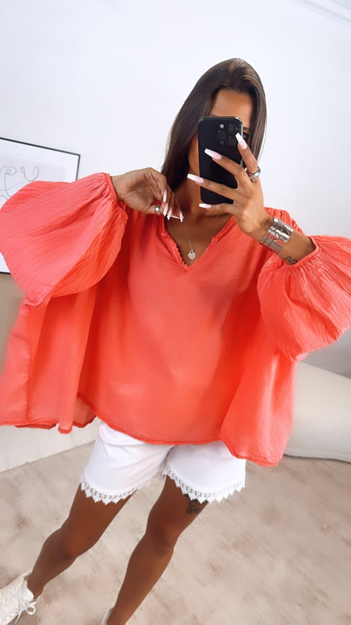 Levoire | Chemise En Corail Amelia En Coton