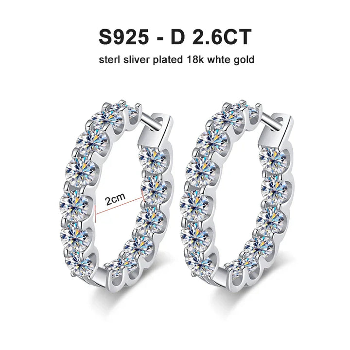 Levoire | Boucles Hoop Moissanite 2,6Ct