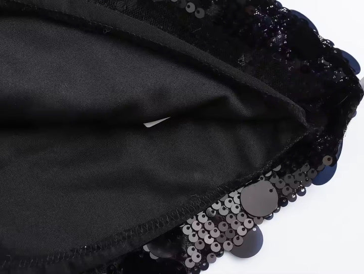 Levoire | Jupe Mini En Sequins Argentés