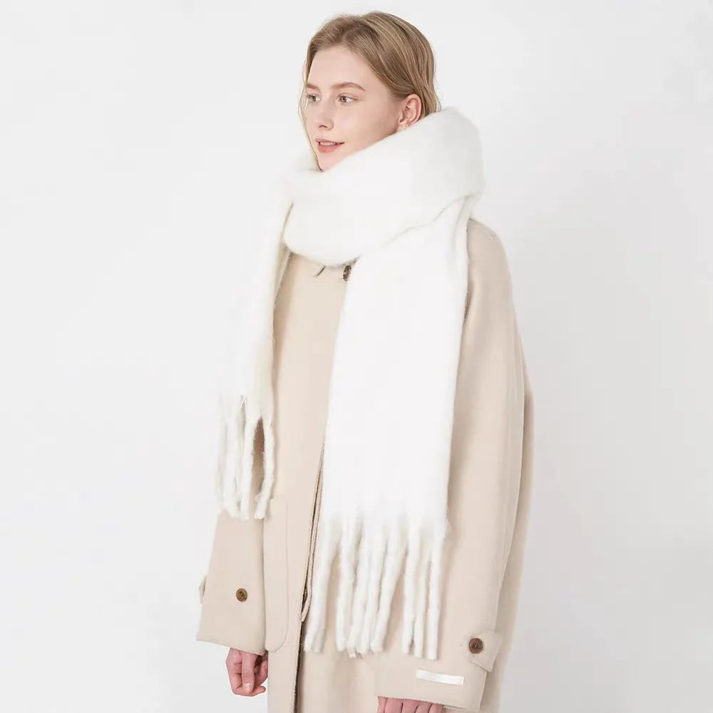 Levoire | Écharpe De Luxe En Cachemire Pour Femme Avec Franges