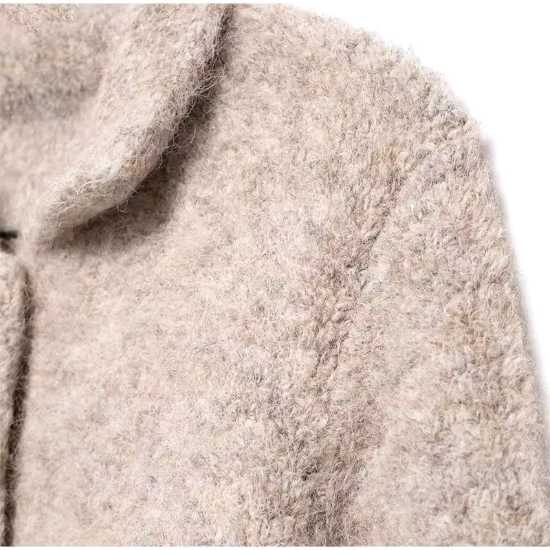 Levoire | Gilet En Bouclé Élégant Avec Des Boutons Fleuris