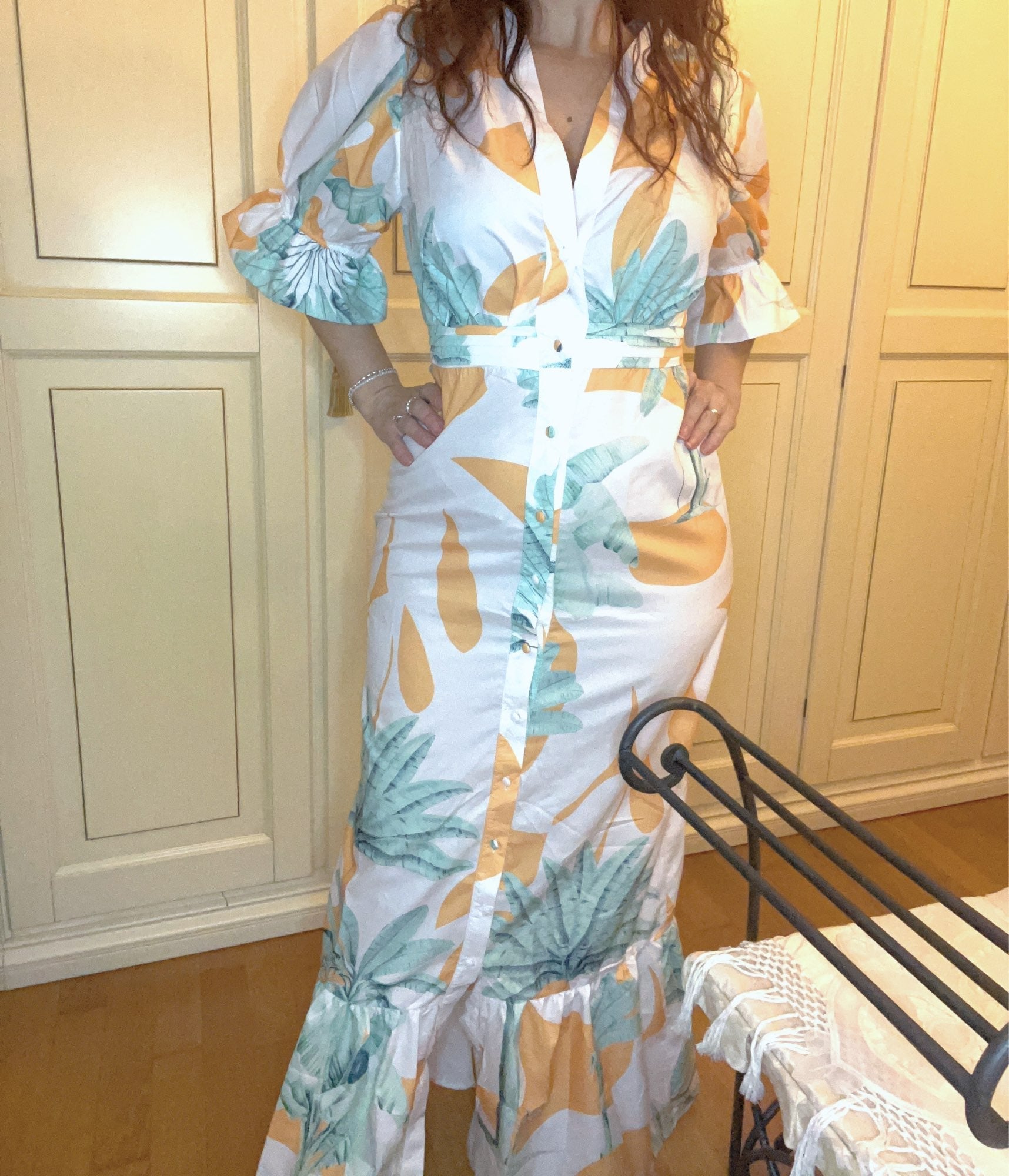 Levoire | Imprimé Court Puffermansjett Maxi Robe