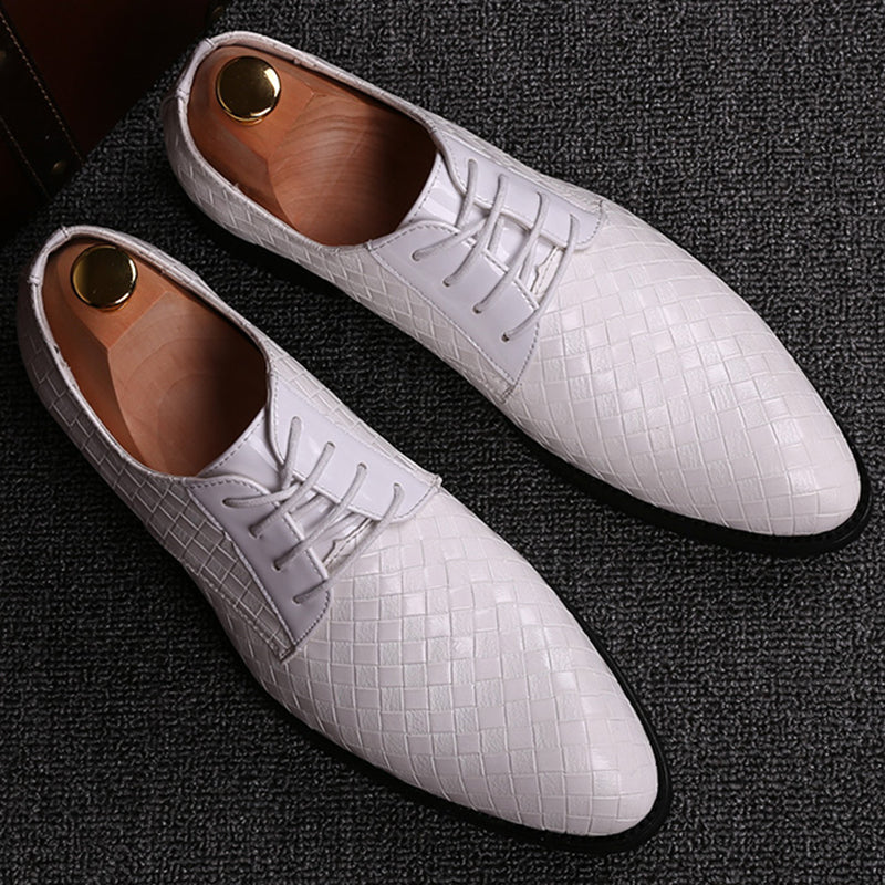 Levoire | Chaussures À Lacets En Cuir Officielles blanc