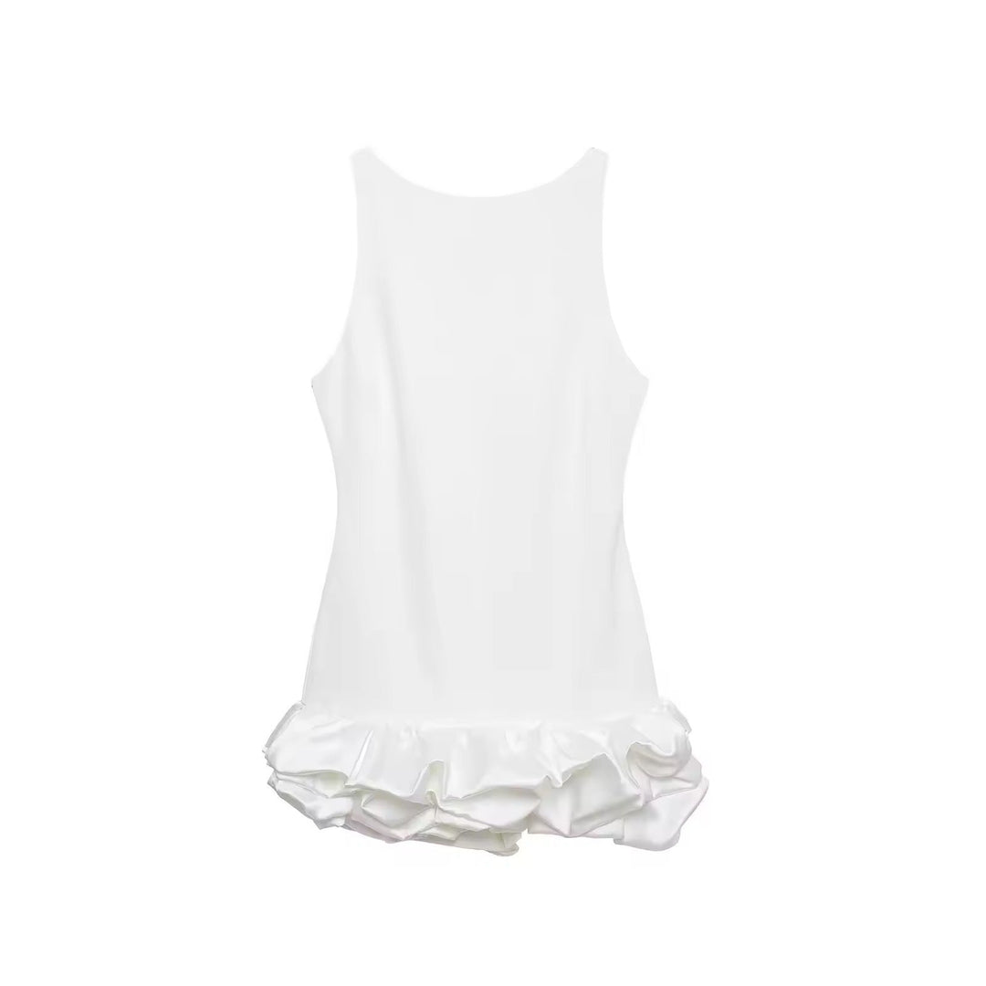 Levoire | Robe Courte Avec Détails Froncés Blanc