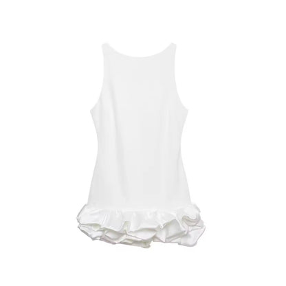 Levoire | Robe Courte Avec Détails Froncés Blanc