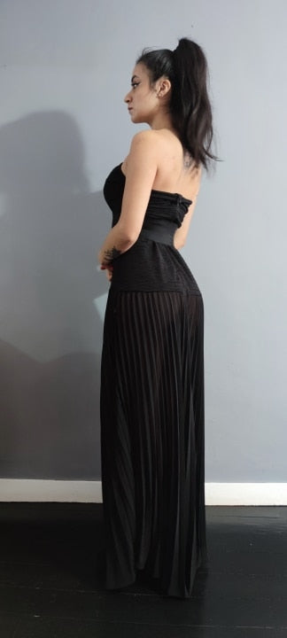 Levoire | Sans Manches Robe Maxi Plissée