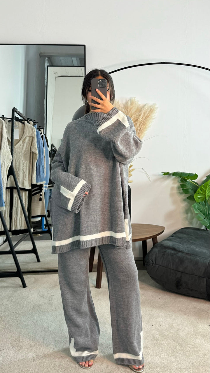 Levoire | Ensemble Lounge Helma Contrast Gris Une taille