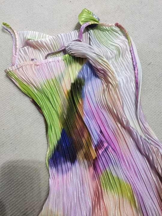 Levoire | Robe Maxi Plissée Imprimée Batik