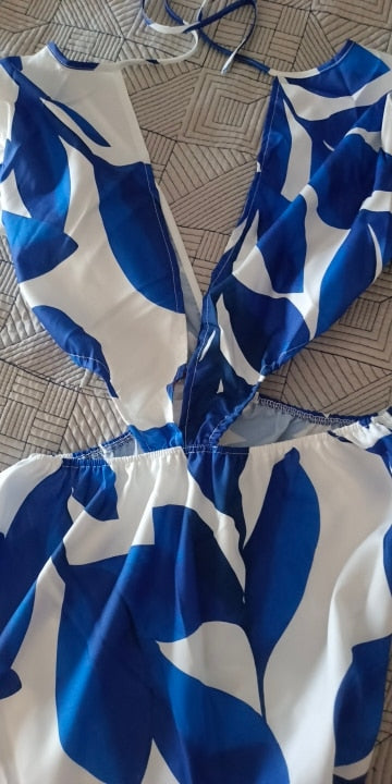 Levoire | Imprimé Feuille Hohlflügel Maxi Robe