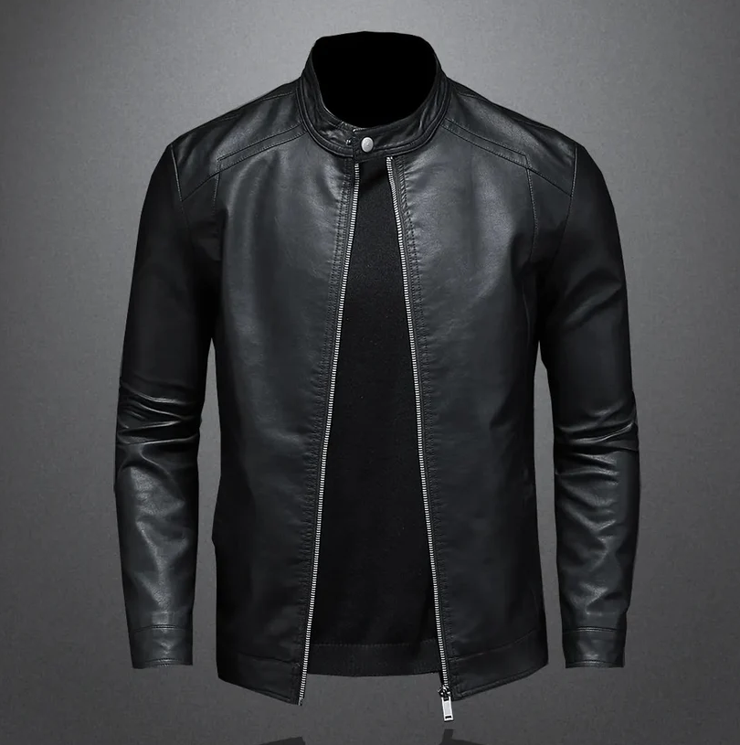 Levoire | Veste en cuir classique Noir