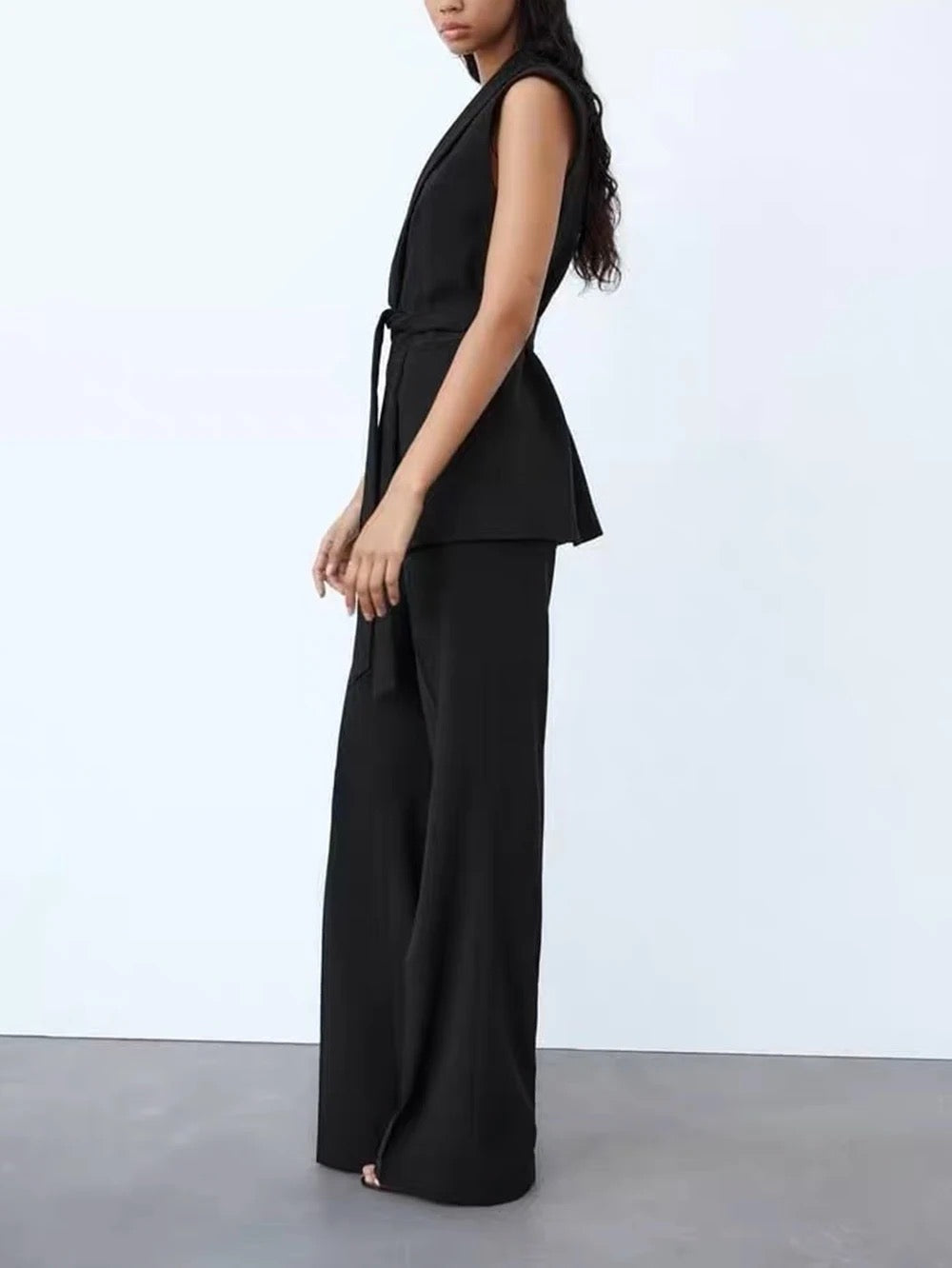 Levoire | Combinaison Sans Manches Avec Ceinture À La Taille