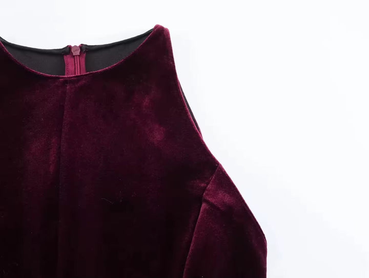 Levoire | Robe En Velours Élégante Avec Jupe Évasée