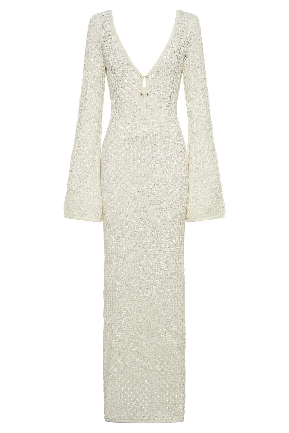 Levoire | Robe Maxi À Manches Cloche En Crochet Queue De Poisson