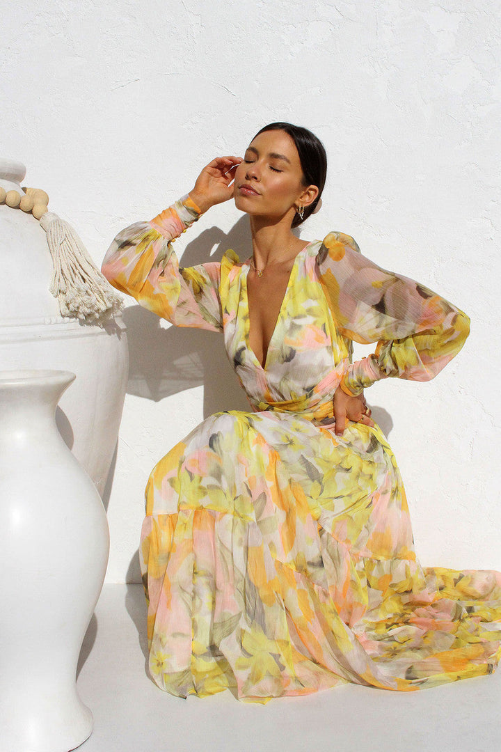 Levoire | Robe À Enrouler Avec Motif Floral Pour Femmes