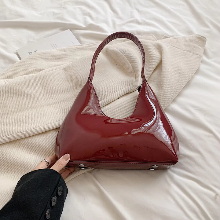 Levoire | Sac À Bandoulière En Cuir Verni Rouge foncé