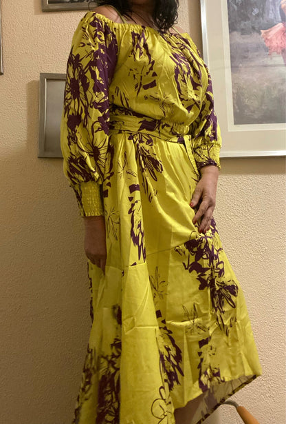 Levoire | Robe Maxi À Manches Longues Dénudées