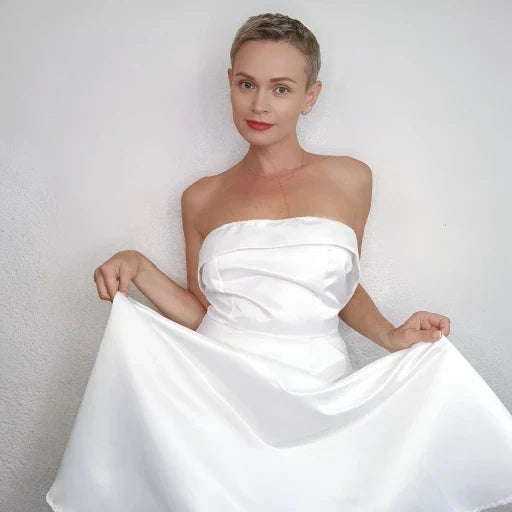 Levoire | Long Strapless White Dress