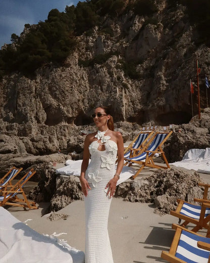 Levoire | Robe Maxi Dos Nu Au Crochet