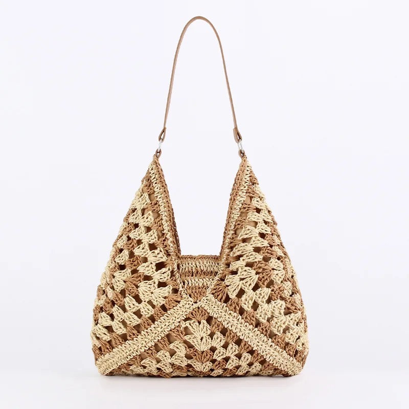 Levoire | Sac À Main En Paille Vintage Beige
