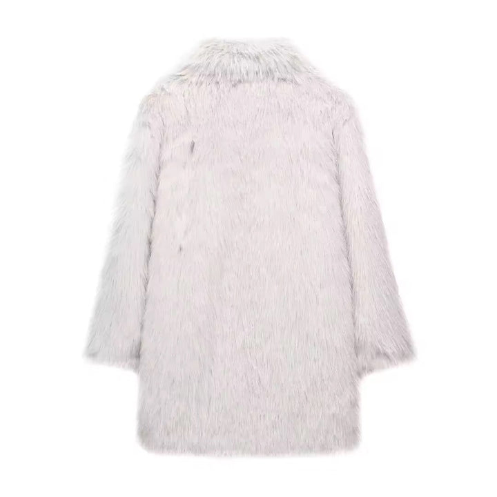 Levoire | Manteau En Fausse Fourrure Blanche Élégant