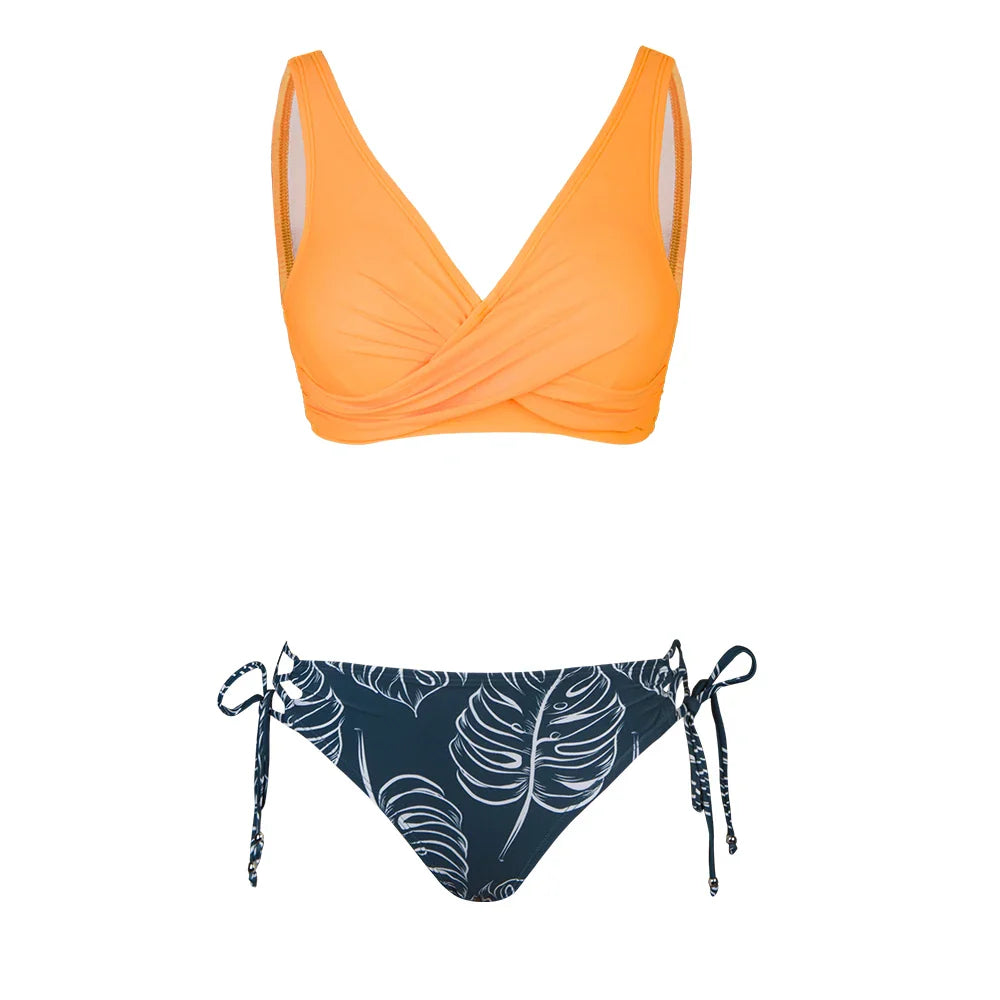 Levoire | Maillot De Bain Deux Pièces Au Design Frais Et Moderne Jaune