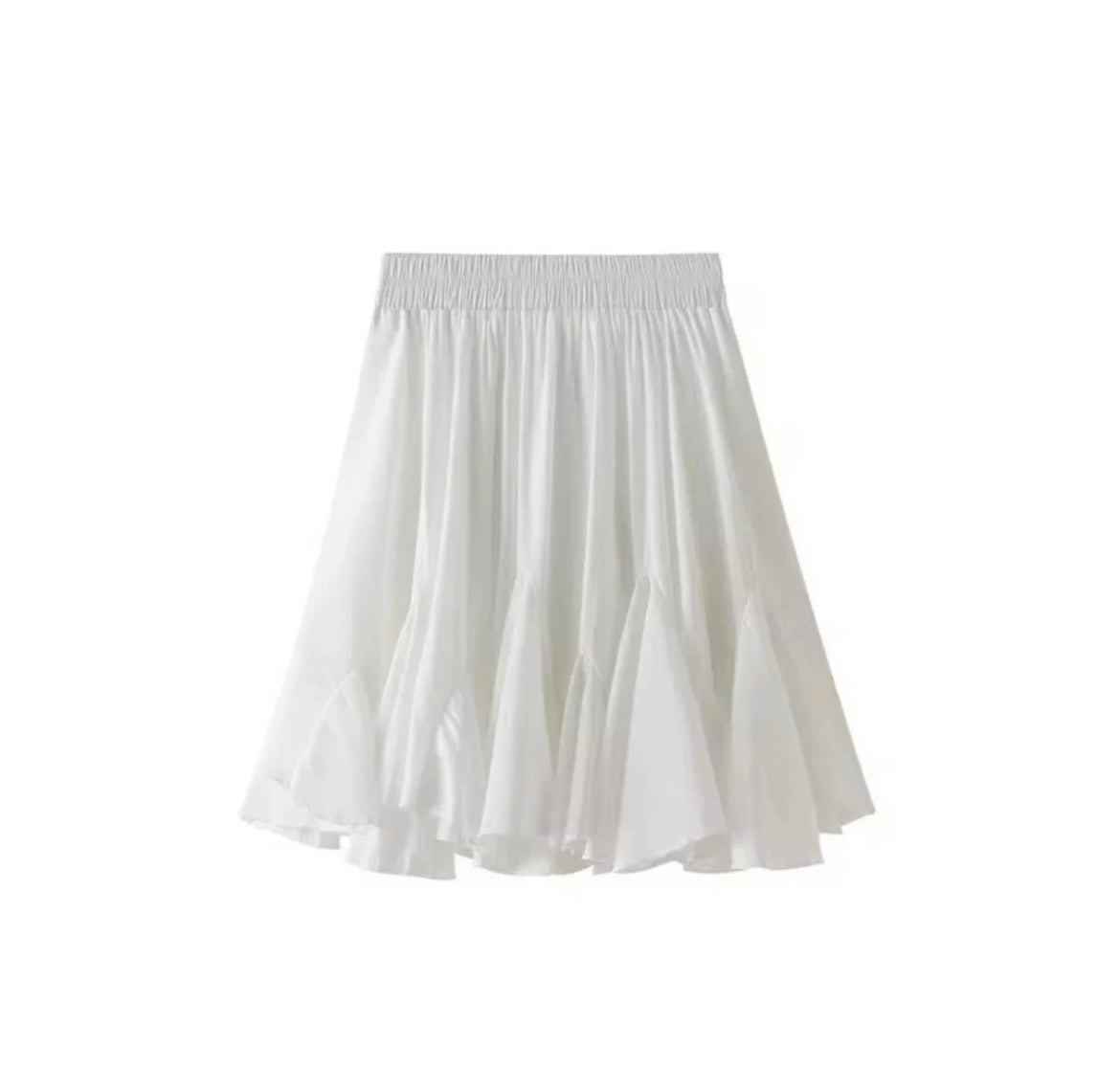 Levoire | Jupe A-Ligne Légère Avec Volant Blanc