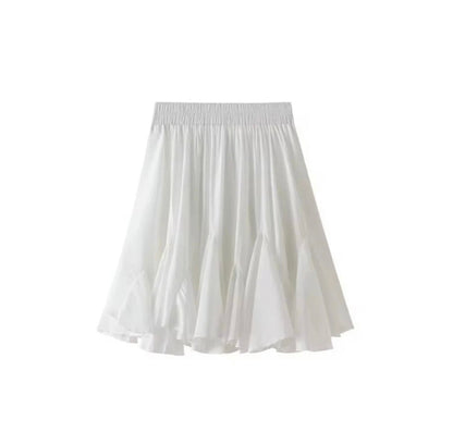 Levoire | Jupe A-Ligne Légère Avec Volant Blanc
