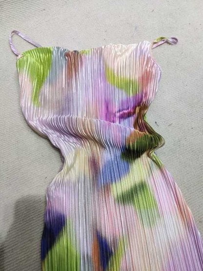 Levoire | Robe Maxi Plissée Imprimée Batik