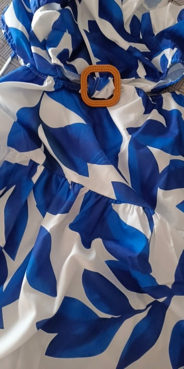 Levoire | Imprimé Feuille Hohlflügel Maxi Robe