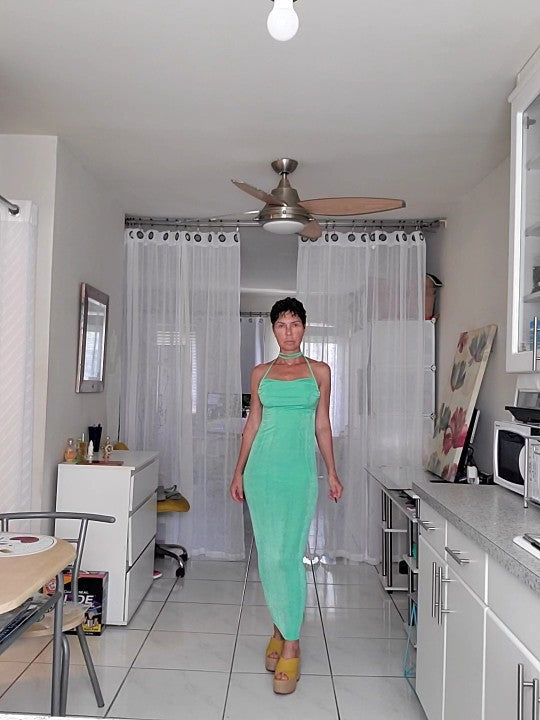 Levoire | Décolleté Dos Nu Dos Drapée Robe Maxi