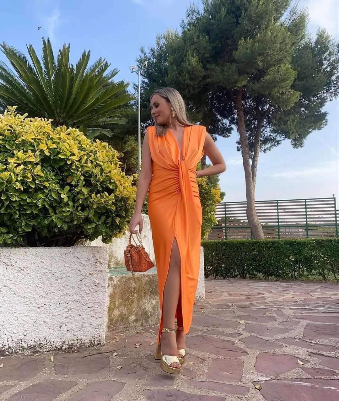 Levoire | Dyp Robe Sans Manches V Profond Tendance Longue