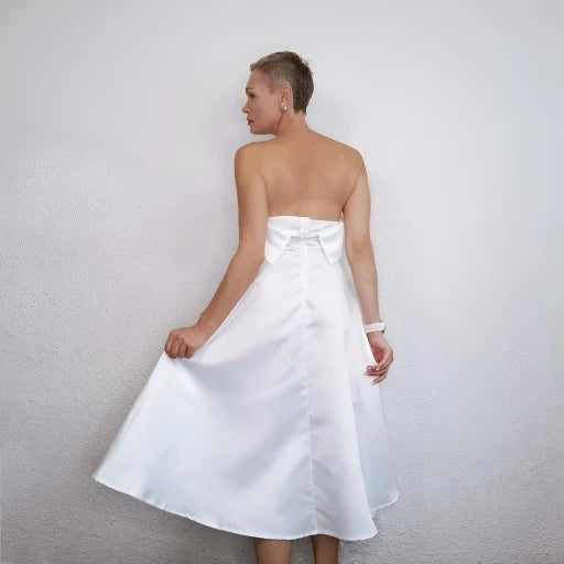 Levoire | Long Strapless White Dress