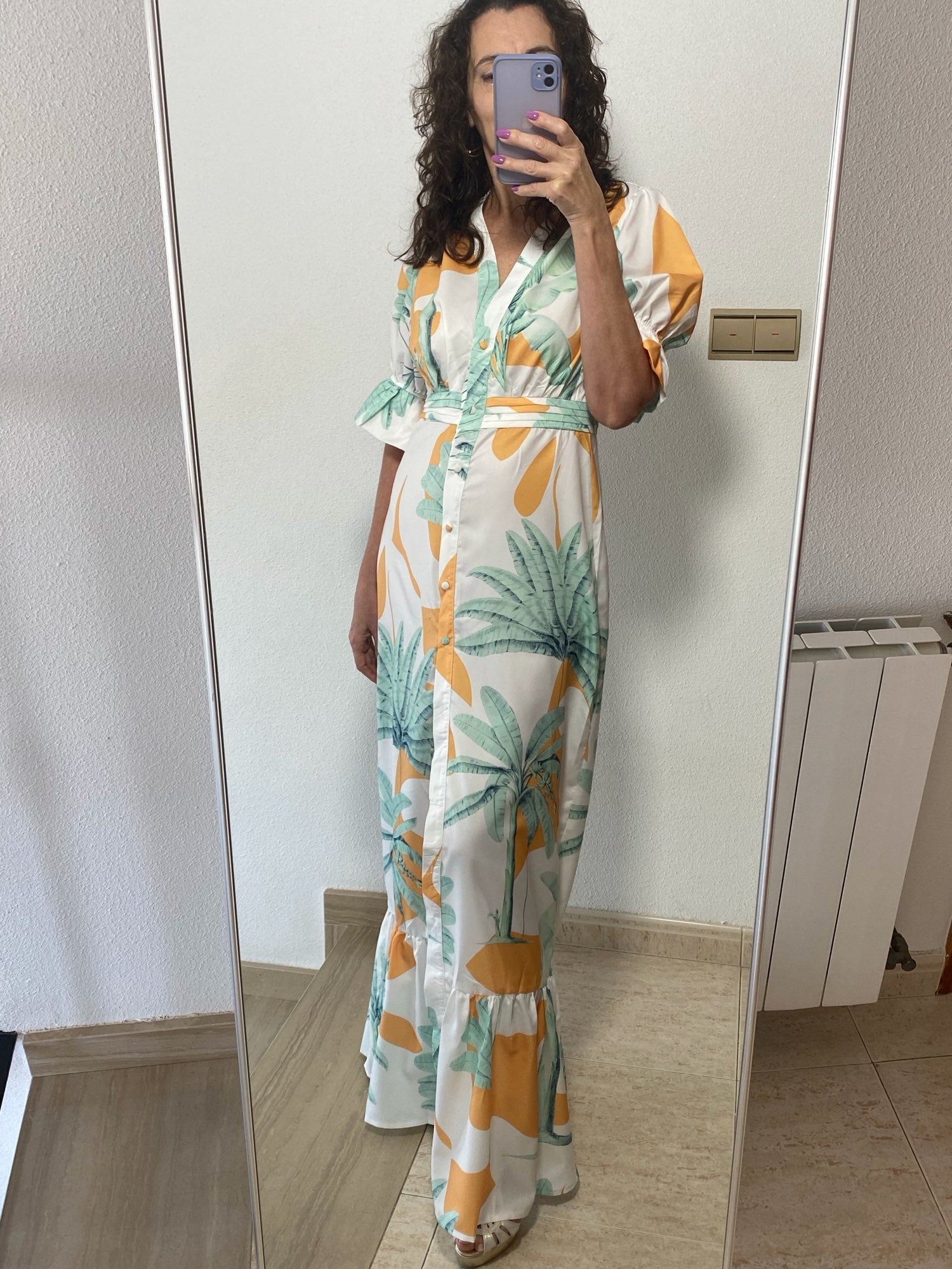 Levoire | Imprimé Court Puffermansjett Maxi Robe