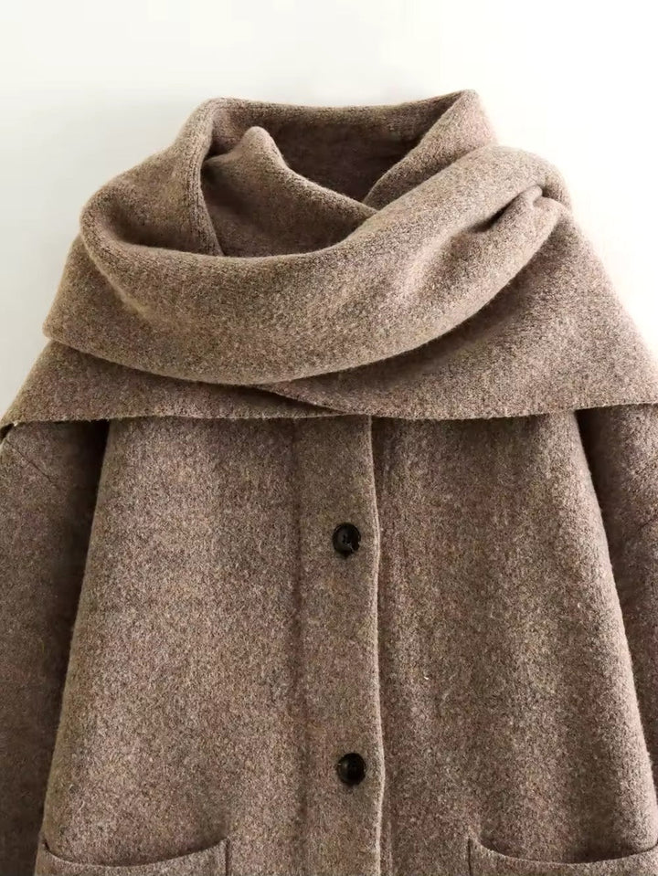 Levoire | Manteau Grande Taille Élégant Avec Écharpe