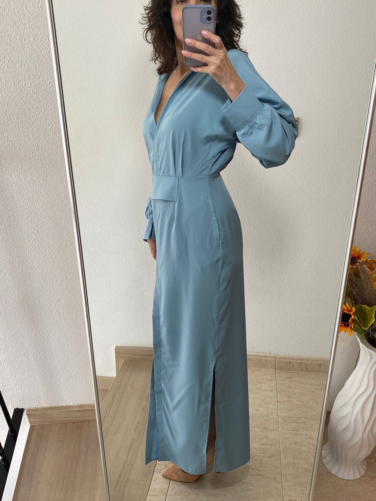 Levoire | Napper Opp Manches Longues V-Cou Maxi Robe
