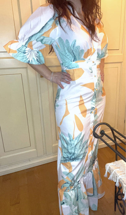 Levoire | Imprimé Court Puffermansjett Maxi Robe