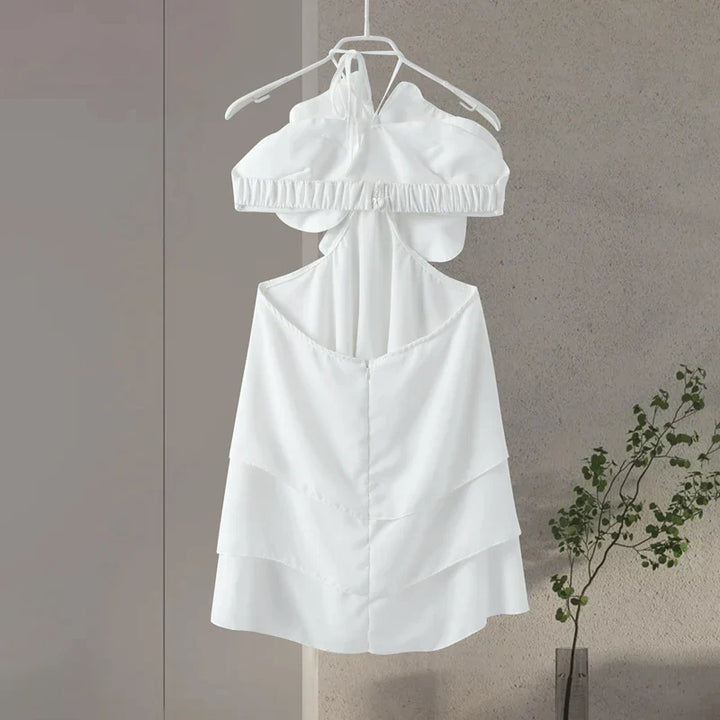 Levoire | Robe Mini Sans Manches Dos Nu Imprimé Floral