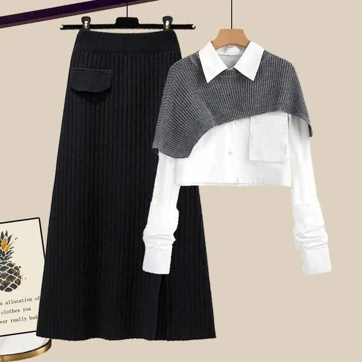 Levoire | Tenue Tricotée À La Mode Ensemble noir-gris