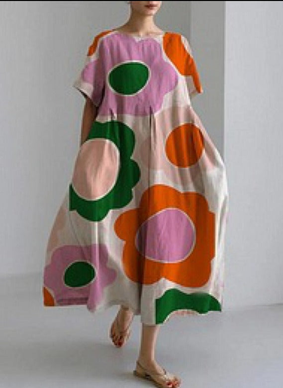 Levoire | Robe De Qualité Avec Col Rond Et Coupe Moderne Multicolore