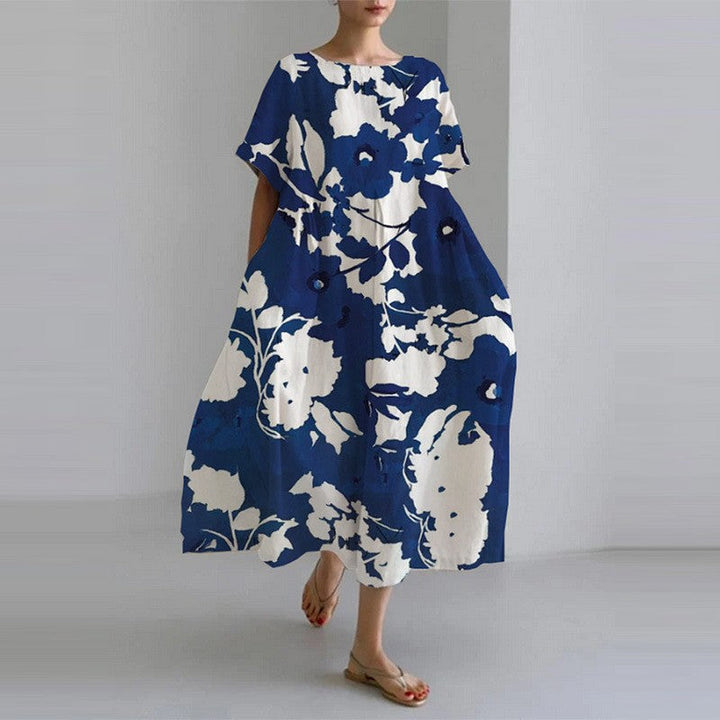 Levoire | Robe De Qualité Avec Col Rond Et Coupe Moderne Bleu foncé