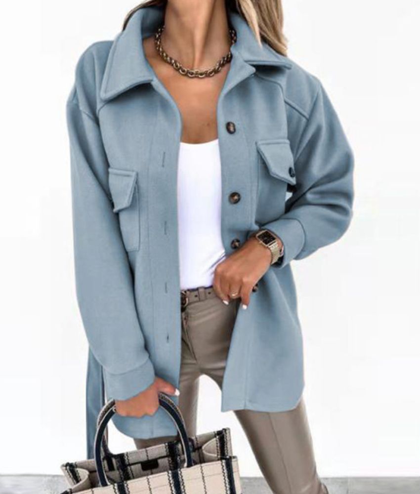 Levoire | Veste De Printemps Élégante Abena Ciel bleu
