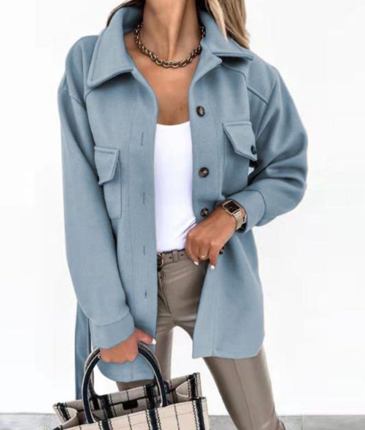 Levoire | Veste De Printemps Élégante Abena Ciel bleu