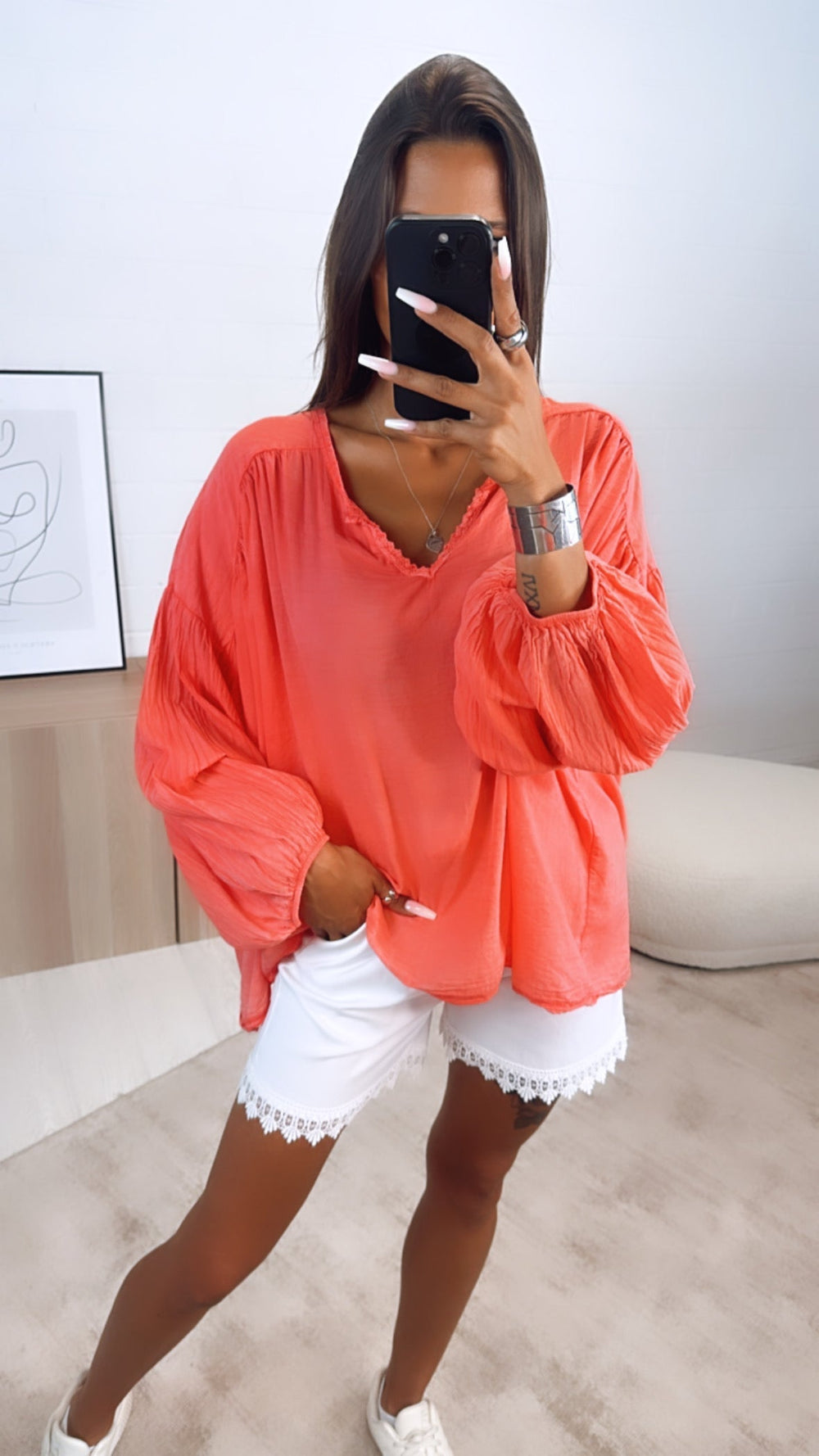 Levoire | Chemise En Corail Amelia En Coton