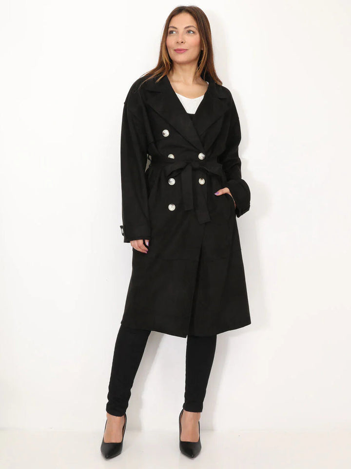 Levoire | Veste En Cuir À Manches Longues Avec Bouton Noir
